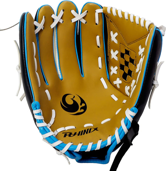 Youth Baseball Glove Series（11.5-12 Inch Gloves） (11 1/2", Beige&Black-Left Hand Throw)