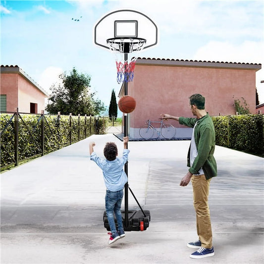 6.4-8.2 Ft Adjustable Height Basketball Hoop System Indoor/Outdoor ( Kids/Youth)