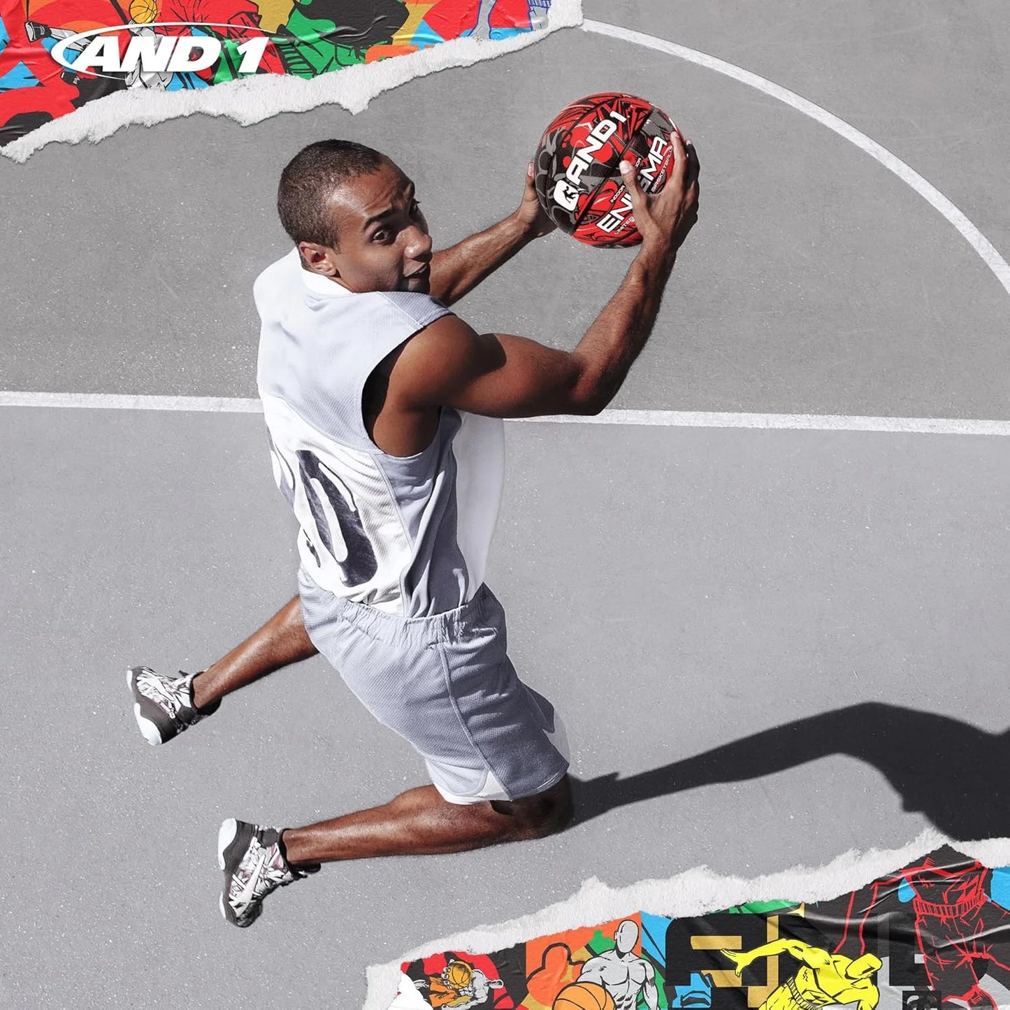 Enigma Rubber Basketball: Size 7 (29.5") Deep Channel Construction, for Indoor/Outdoor Use