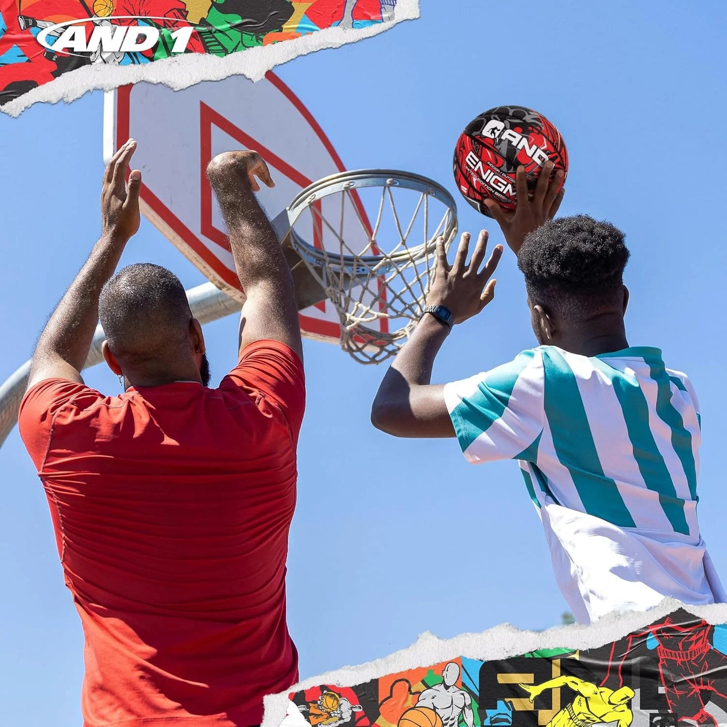 Enigma Rubber Basketball: Size 7 (29.5") Deep Channel Construction, for Indoor/Outdoor Use