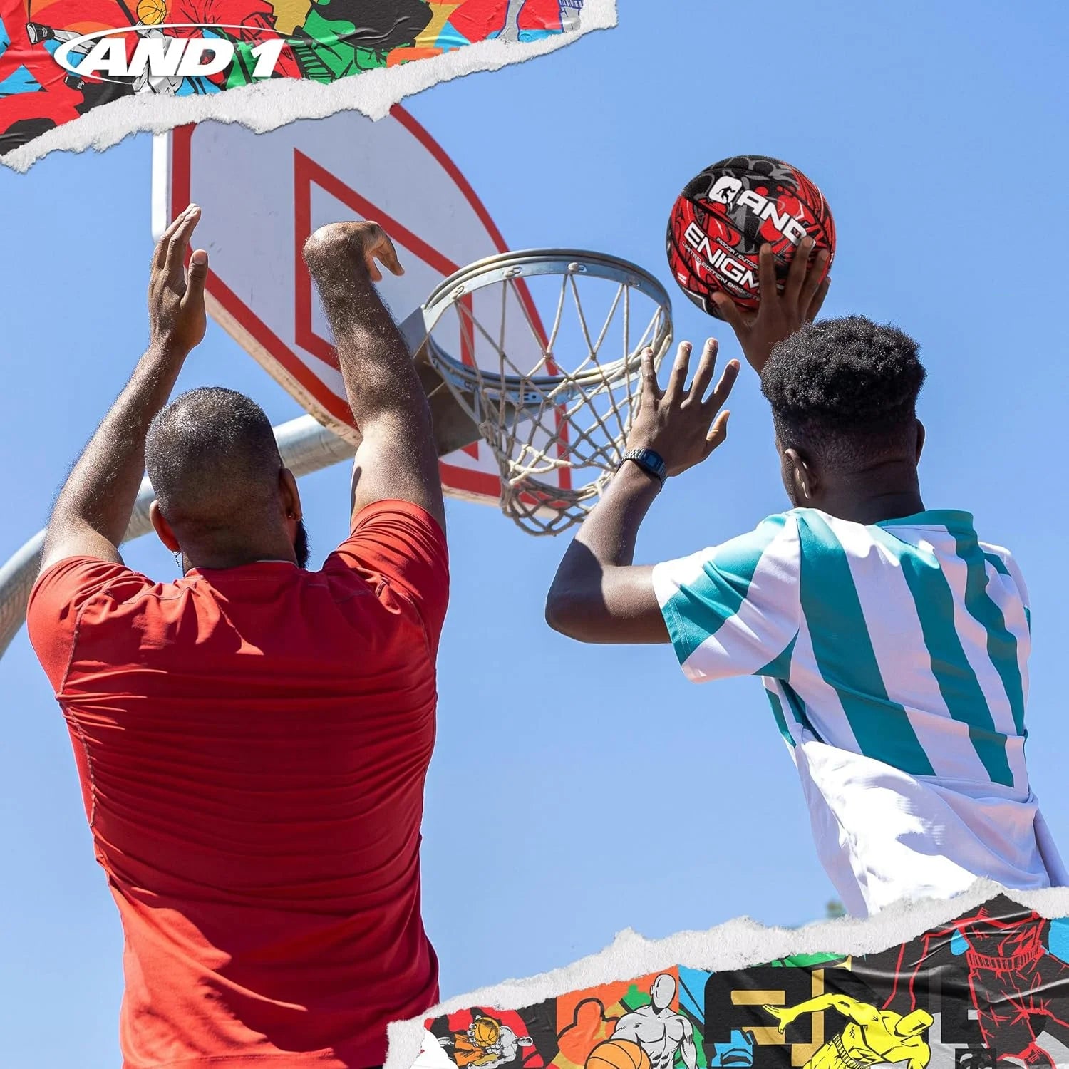 Enigma Rubber Basketball: Size 7 (29.5") Deep Channel Construction, for Indoor/Outdoor Use