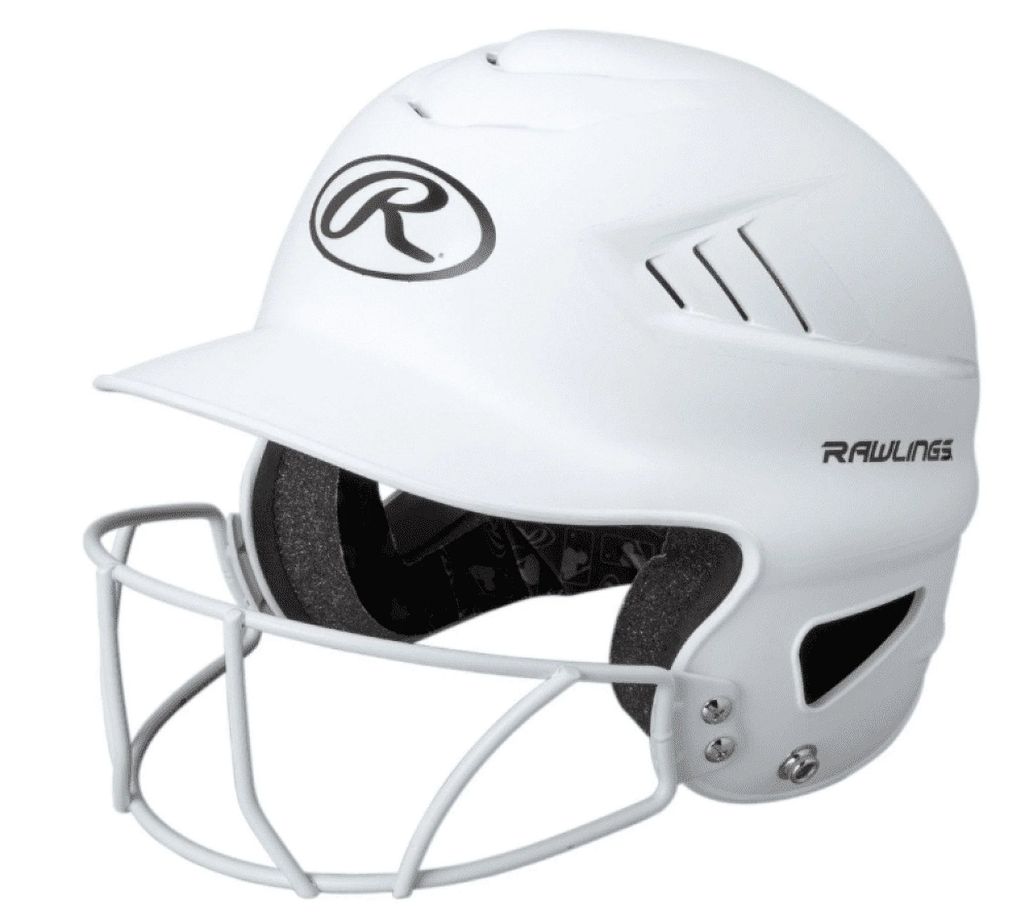 (2 Pack)  Coolflo Fastpitch Softball Helmet with Face Guard, Matte White