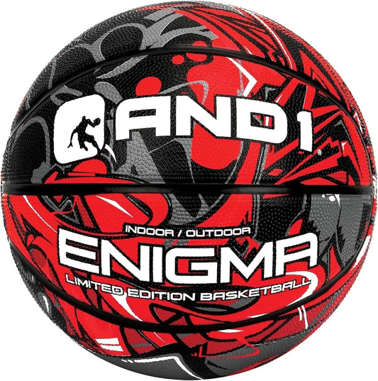 Enigma Rubber Basketball: Size 7 (29.5") Deep Channel Construction, for Indoor/Outdoor Use