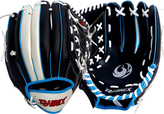 Youth Baseball Glove Series 11.5-12 Inch Gloves (12", Black&White)