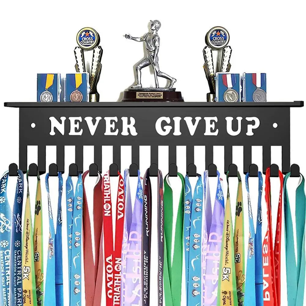 Sports Football Medal Display Metal Rack Hanger Holder Organizer Volleyball Basketball for Ribbons Medal Display