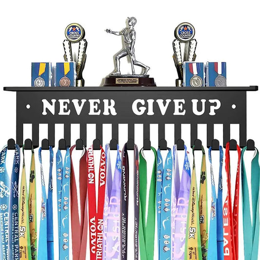 Sports Football Medal Display Metal Rack Hanger Holder Organizer Volleyball Basketball for Ribbons Medal Display