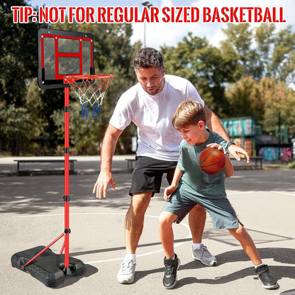 Kids Basketball Hoop with Stand, Adjustable Basketball Set, Toddler Basketball T