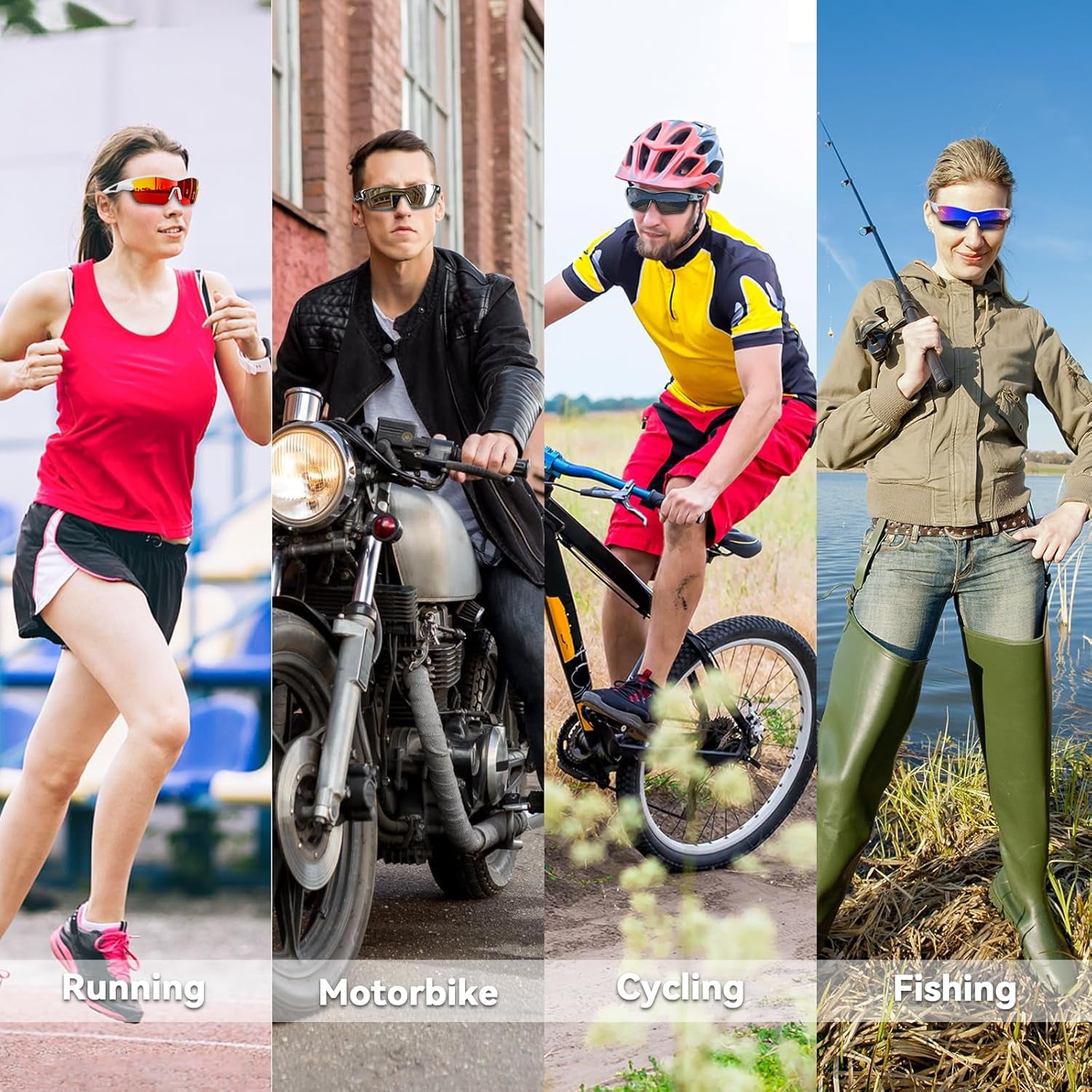 Polarized Sports Sunglasses for Men Women Youth Baseball Cycling Running Fishing Golf Motorcycle TAC Glasses UV400