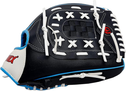 Youth Baseball Glove Series 11.5-12 Inch Gloves (12", Black&White)